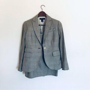 100% Wool with 100% Silk Lining Skirt Suit Set Brooks Brothers